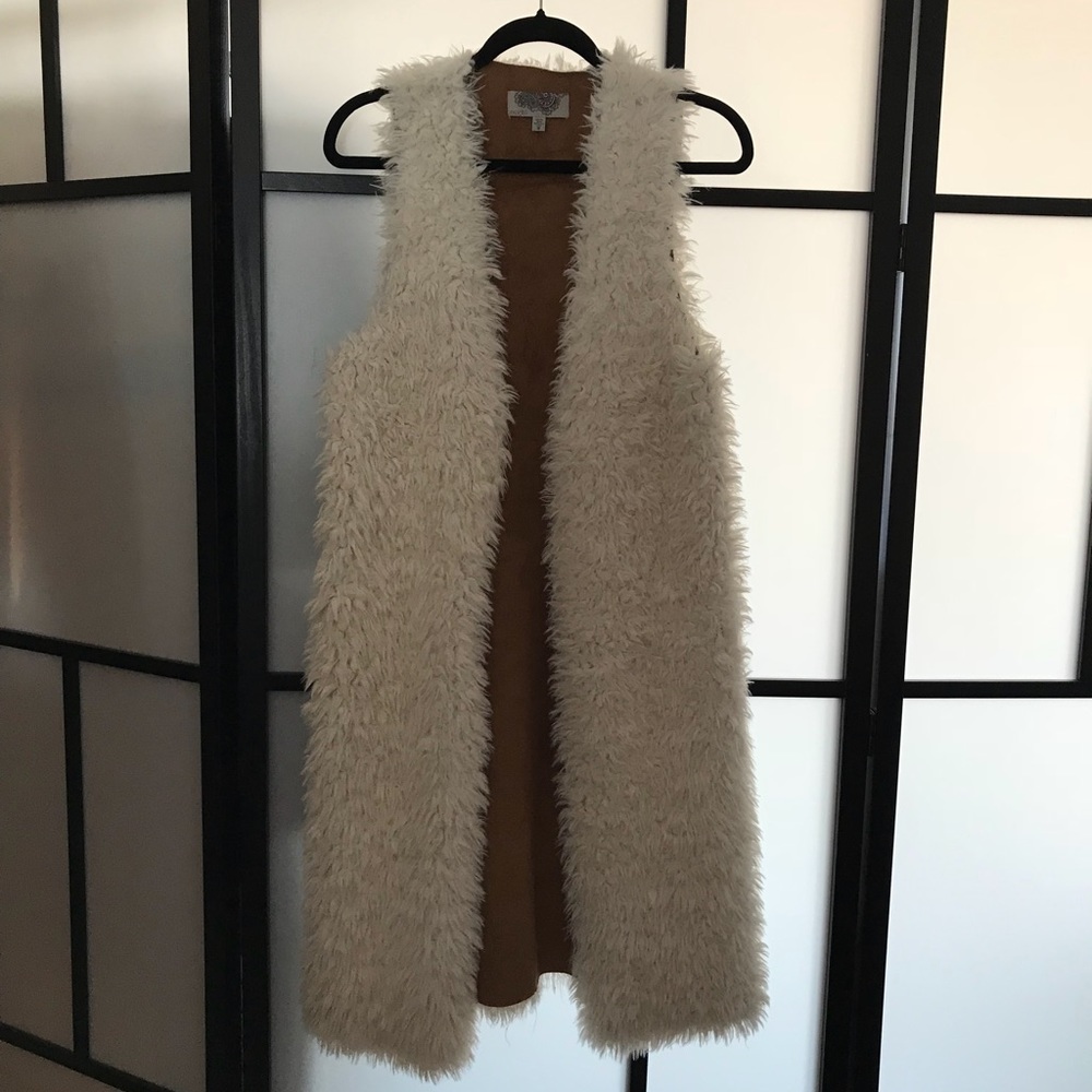 Ecote Faux Shearling Long Vest